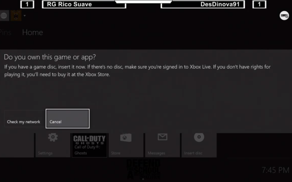 Xbox One przerywa mecz i pyta, czy Ty na pewno jesteś właścicielem tej gry?