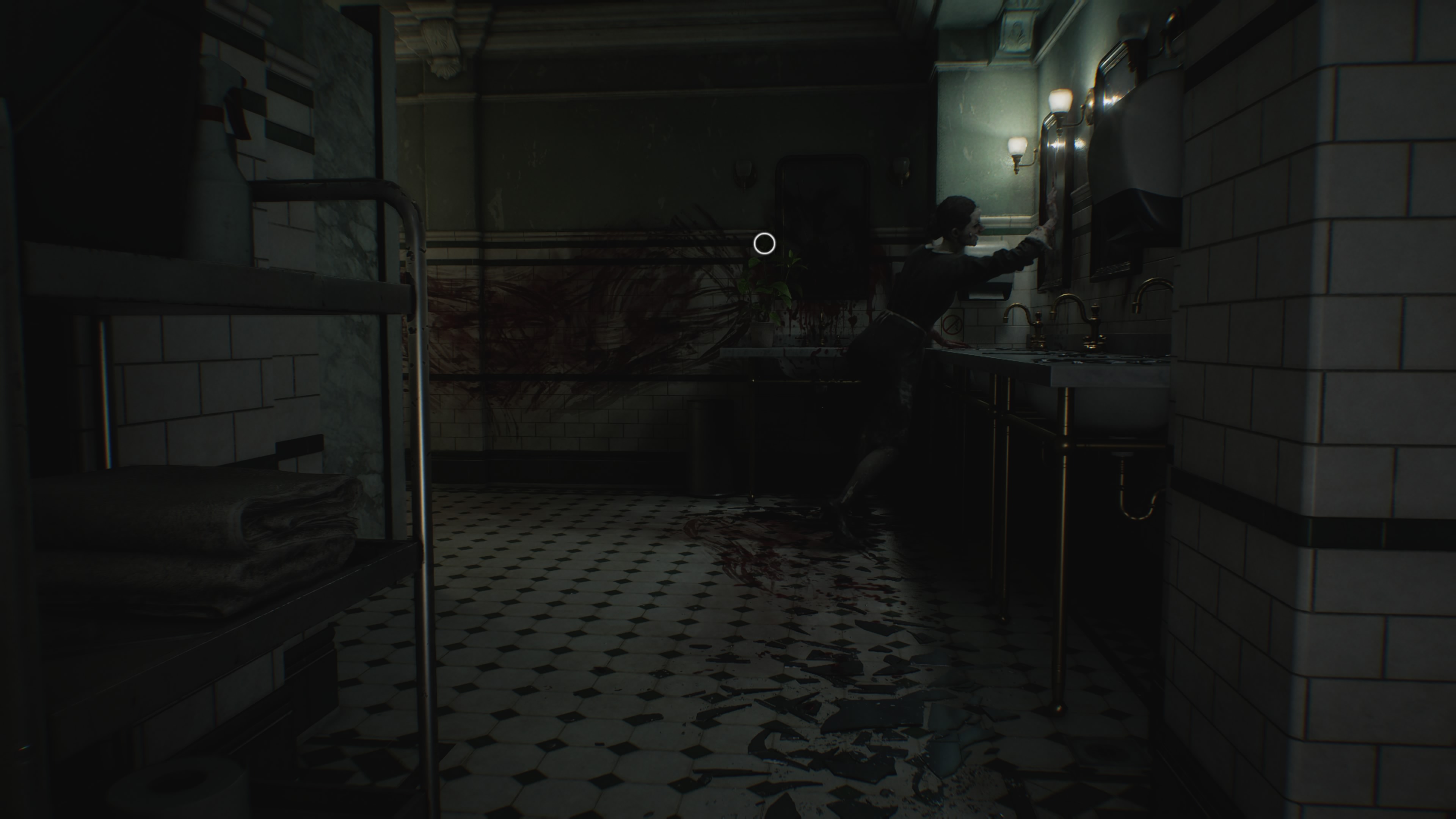 Resident Evil Requiem - Grace: hol posiadłości, biuro ochrony, skrzydło zachodnie, kuchnia, pistolet