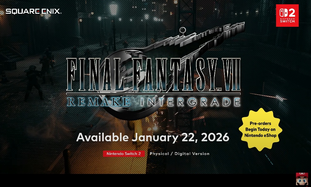 Final Fantasy VII Remake Intergrade, ns2, nintendo switch 2