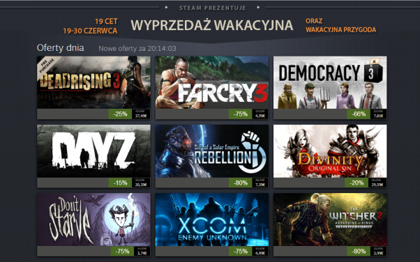 Początek letnich wyprzedaży na Steam!