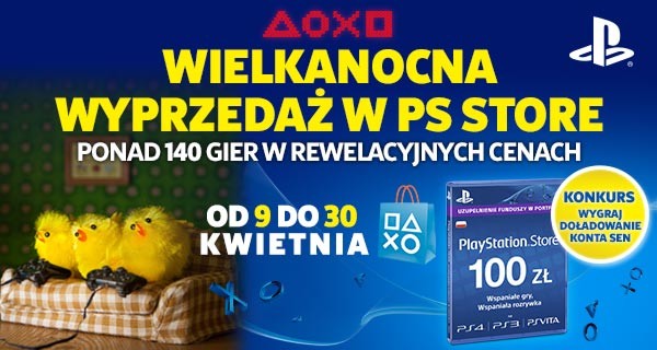 Wielkanocna Wyprzedaż w PS Store - wygraj kartę z doładowaniem o wartości 100 zł!
