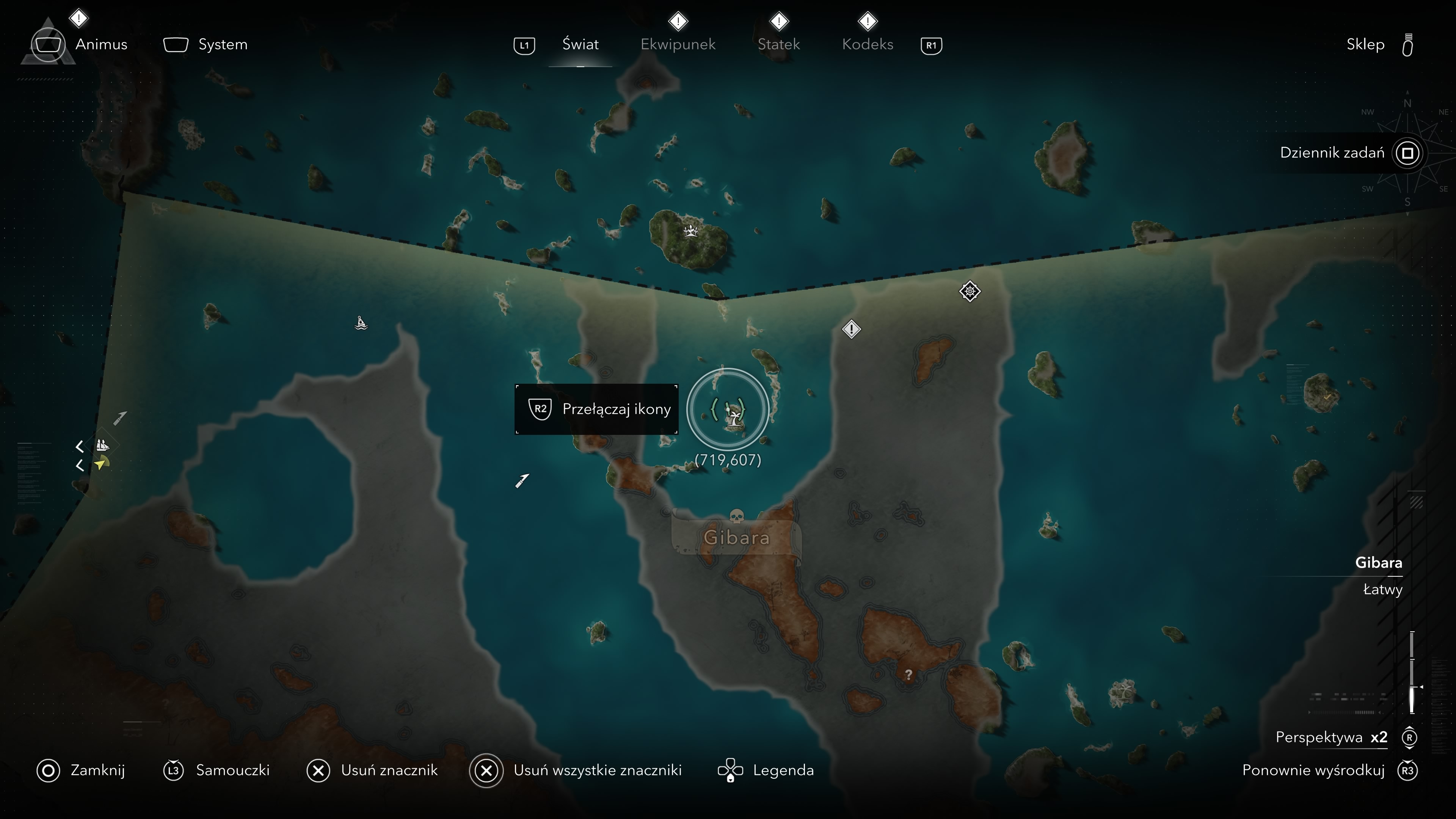 Assassin's Creed Black Flag Resynced - Mapa skarbu z Słona Laguna lokalizacja, gdzie jest?