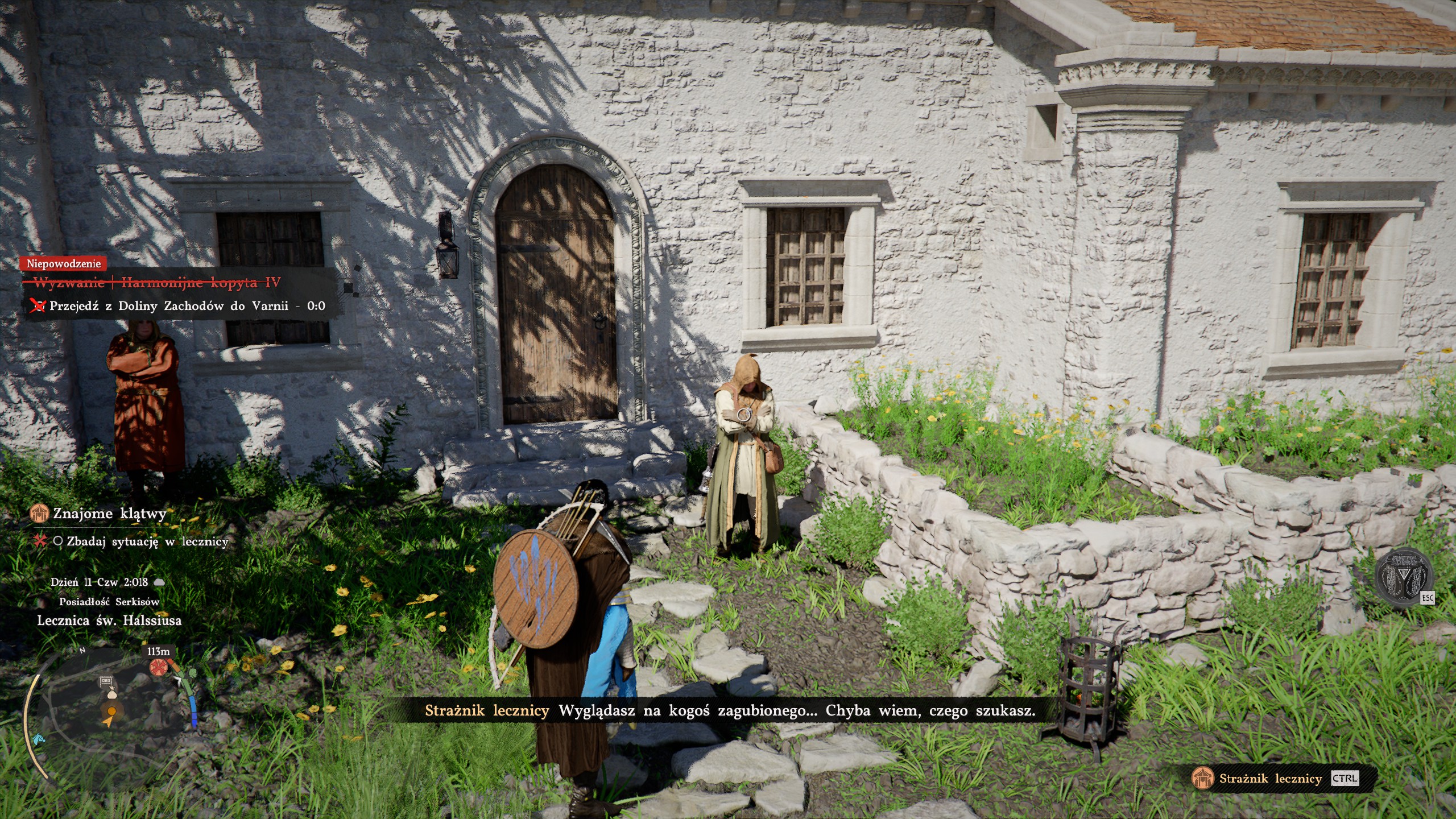 Crimson Desert - Znajome klątwy: towarzysz Szarogrzywy, lecznica, Halsius, infiltracja