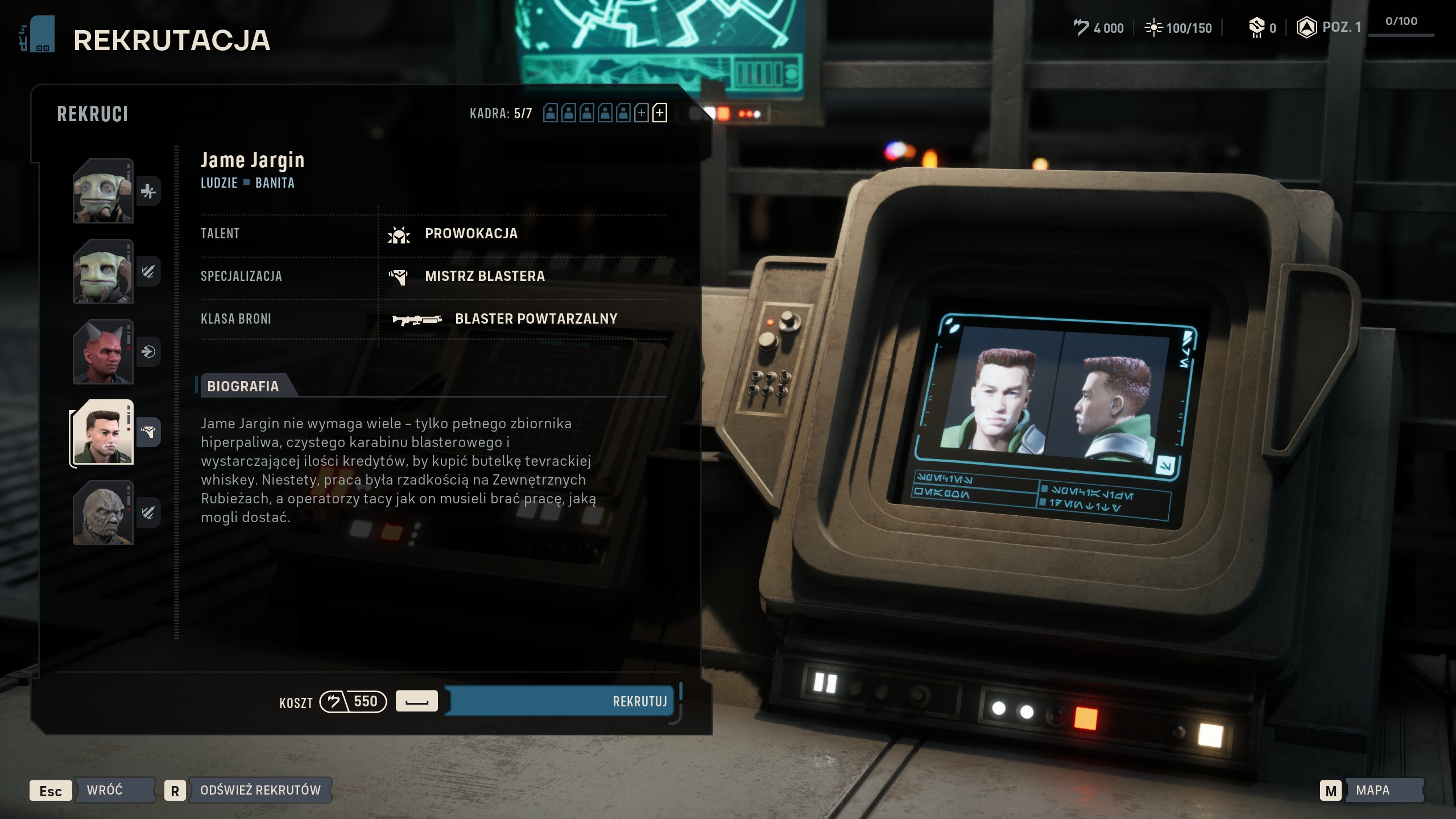 Star Wars Zero Company - Rekruci, dodatkowi operatorzy: jak zatrudnić, jak zwiększyć ich ilość?