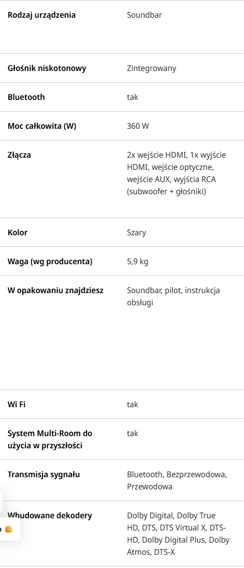 Ostatnie sztuki świetnego soundbara LOEWE klang bar3 3.1 o mocy 360 W - za 1499 zł (rabat 2800 zł)