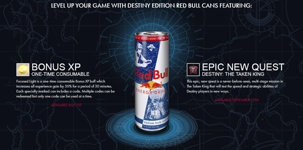 Jeden z questów w dodatku The Taken King do Destiny będzie ekskluzywny dla... Red Bulla