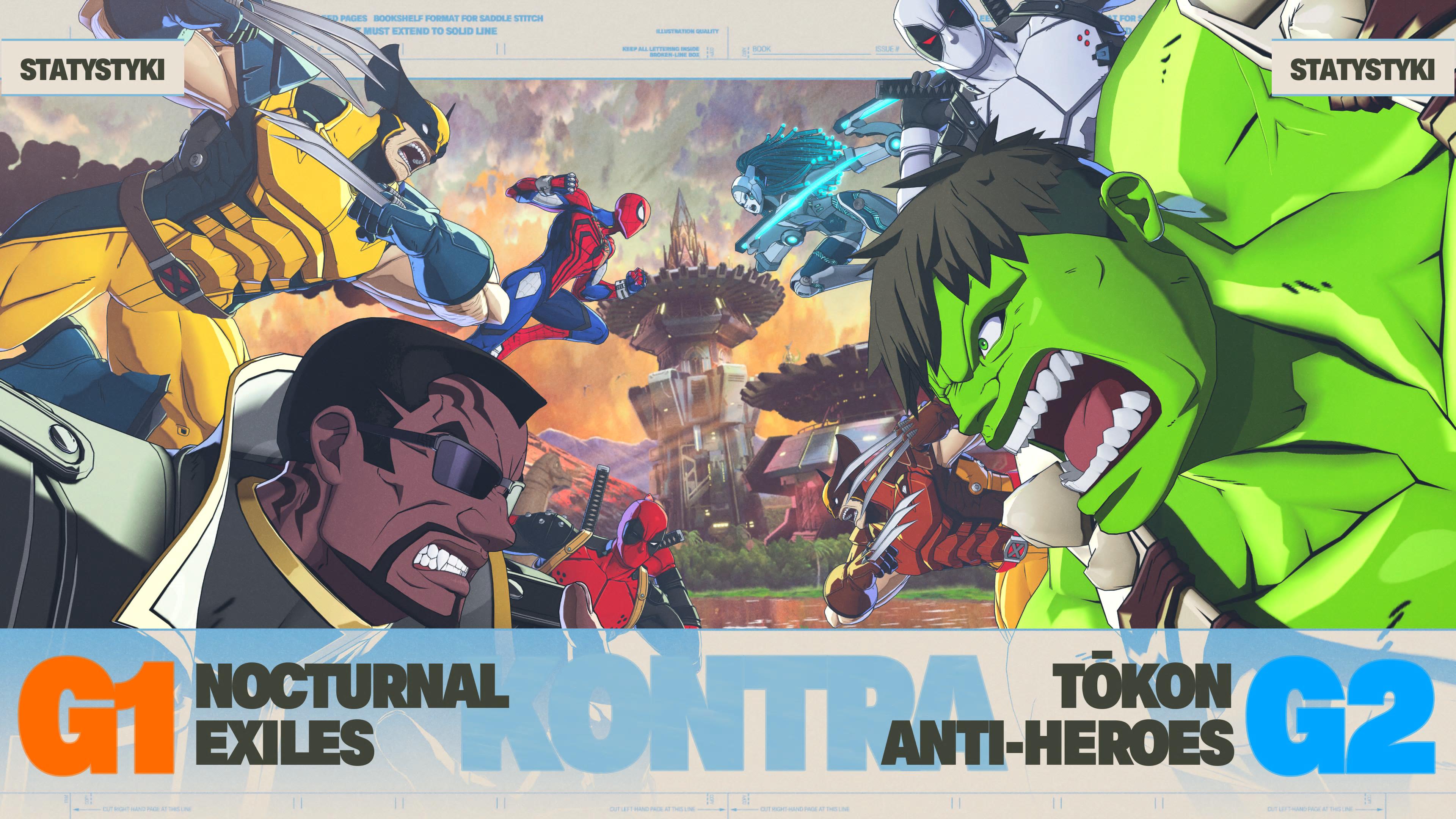Marvel Tōkon: Fighting Souls - recenzja gry. Nocturnal Exiles vs Tokon Anti-Heroes
