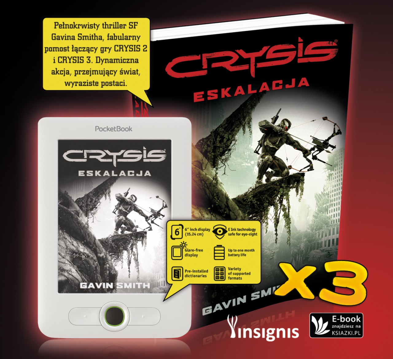 Wygraj 3 czytniki PocketBook z Crysis Eskalacja
