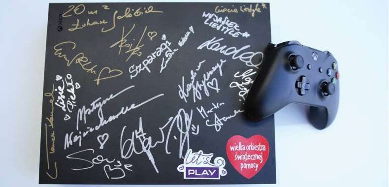 Xbox One X z autografami na WOŚP. Trwa licytacja produktów z branży gier