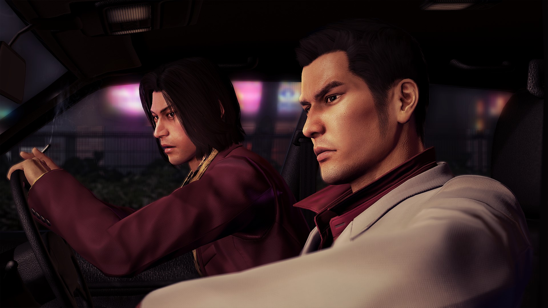 Yakuza 0: Director's Cut - recenzja gry - bohater w samochodzie