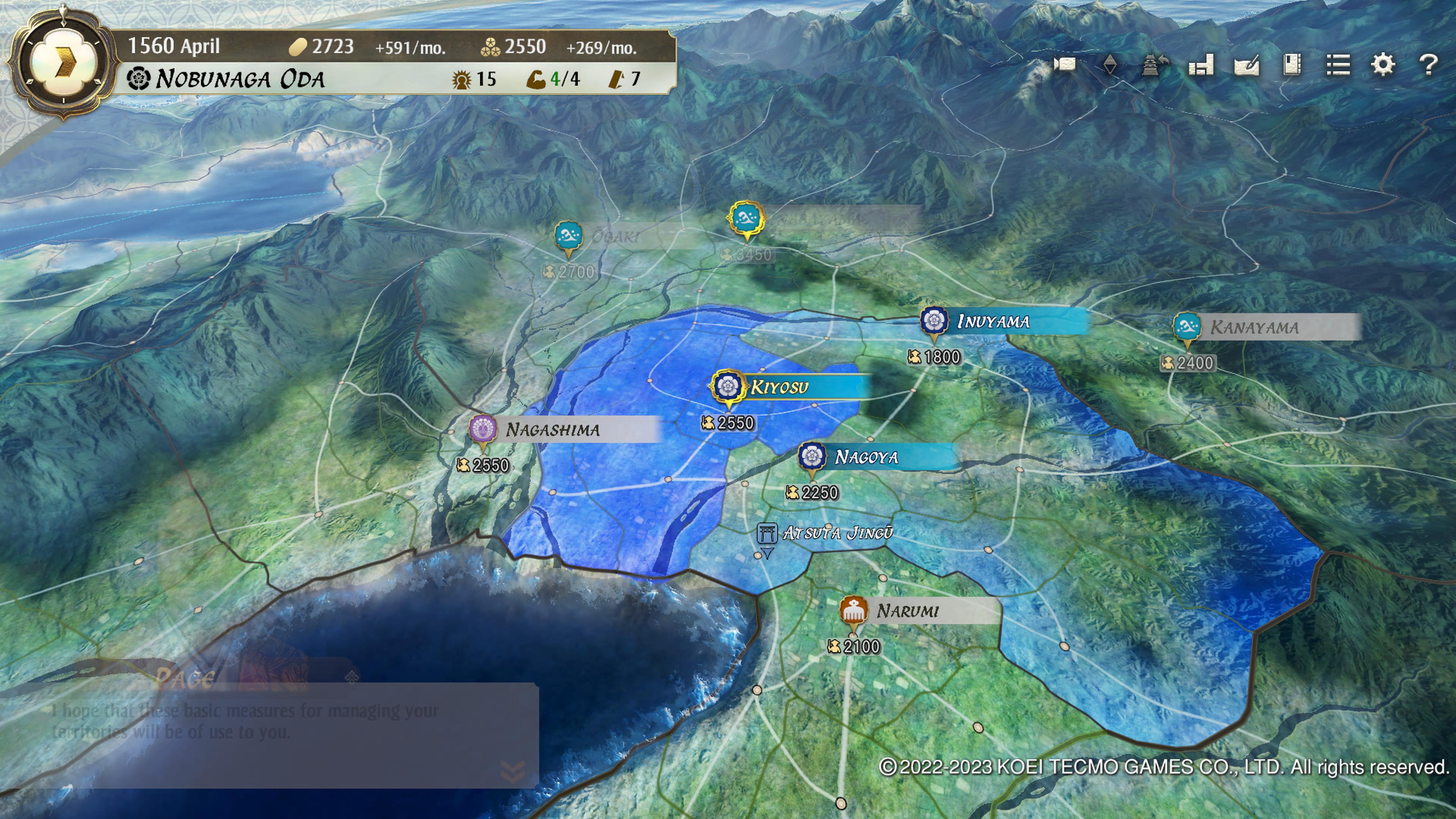 Nobunaga's Ambition: Awakening - mapa