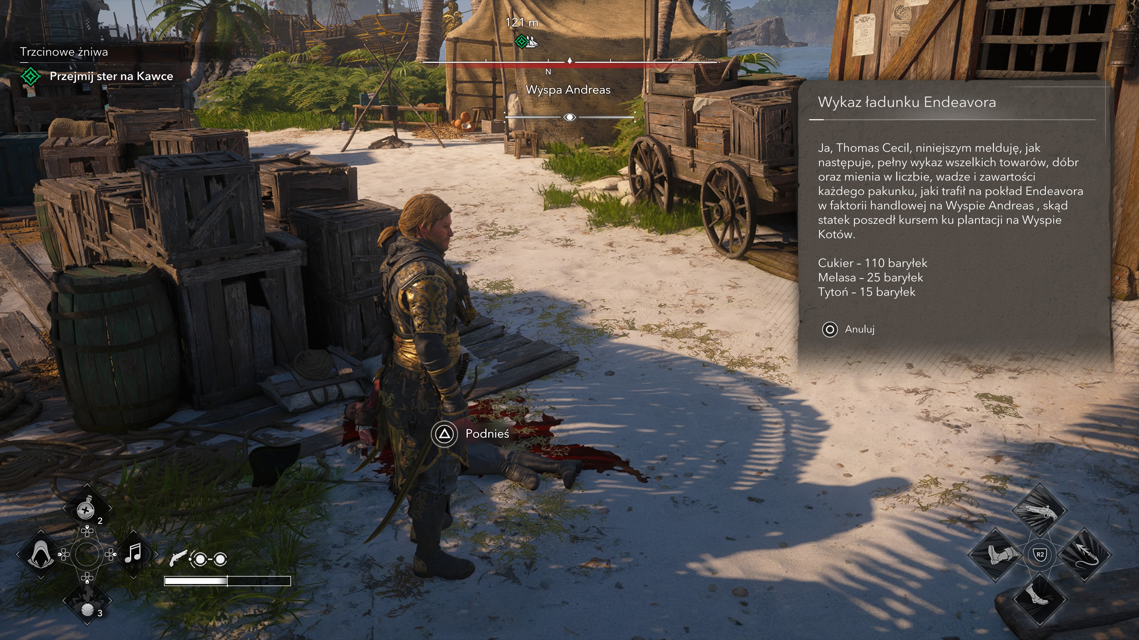 Assassin's Creed Black Flag - Trzcinowe żniwa: lina z hakiem, Kidd, agent Beckforda, plantacja