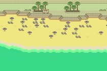 Game Boy w dłoń i na plażę