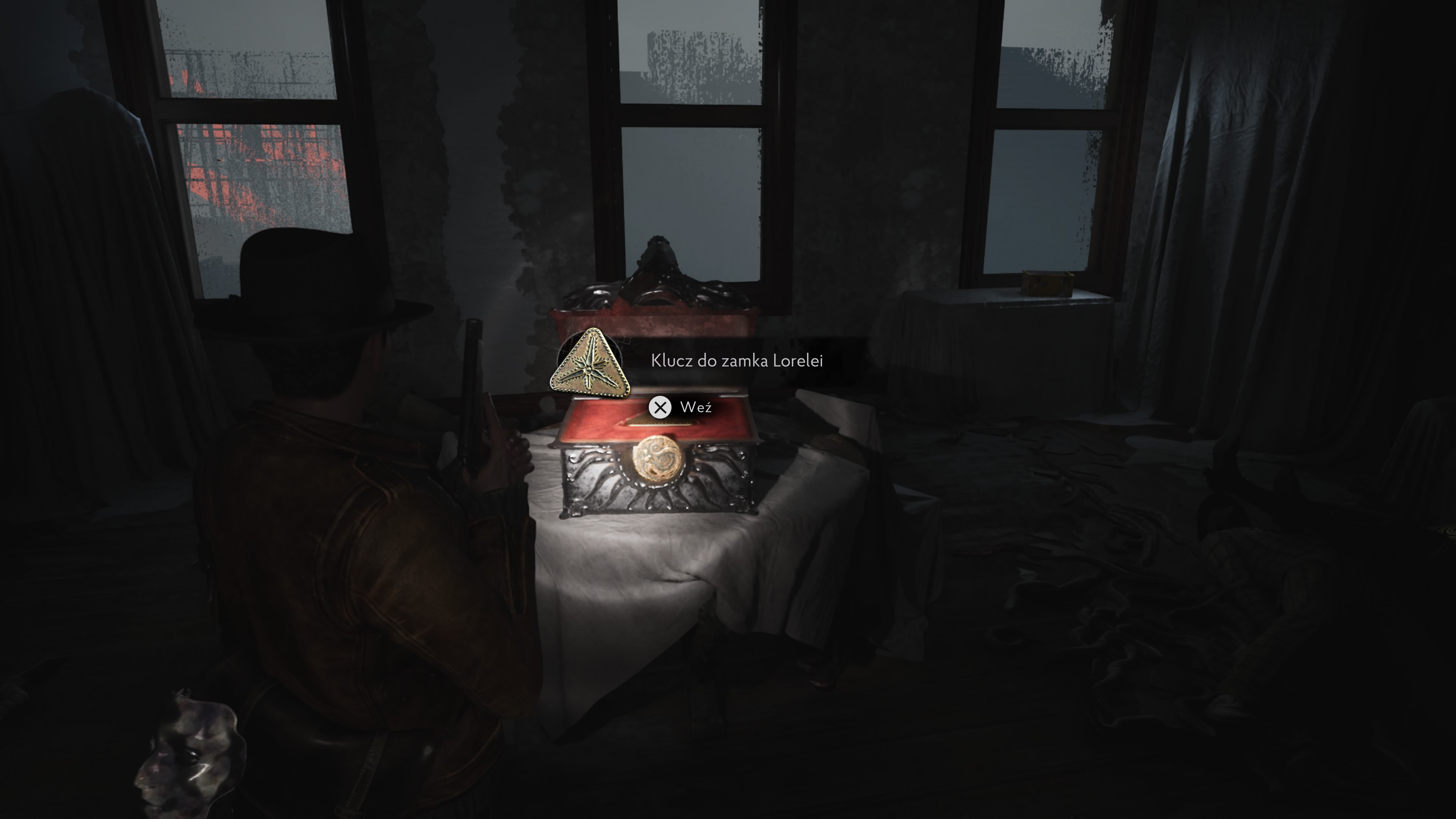 The Sinking City 2 - Hotel Devil's Reef: piwnica, trujący gaz, trzy klucze Lorelei, syrena, szkatułki, scena
