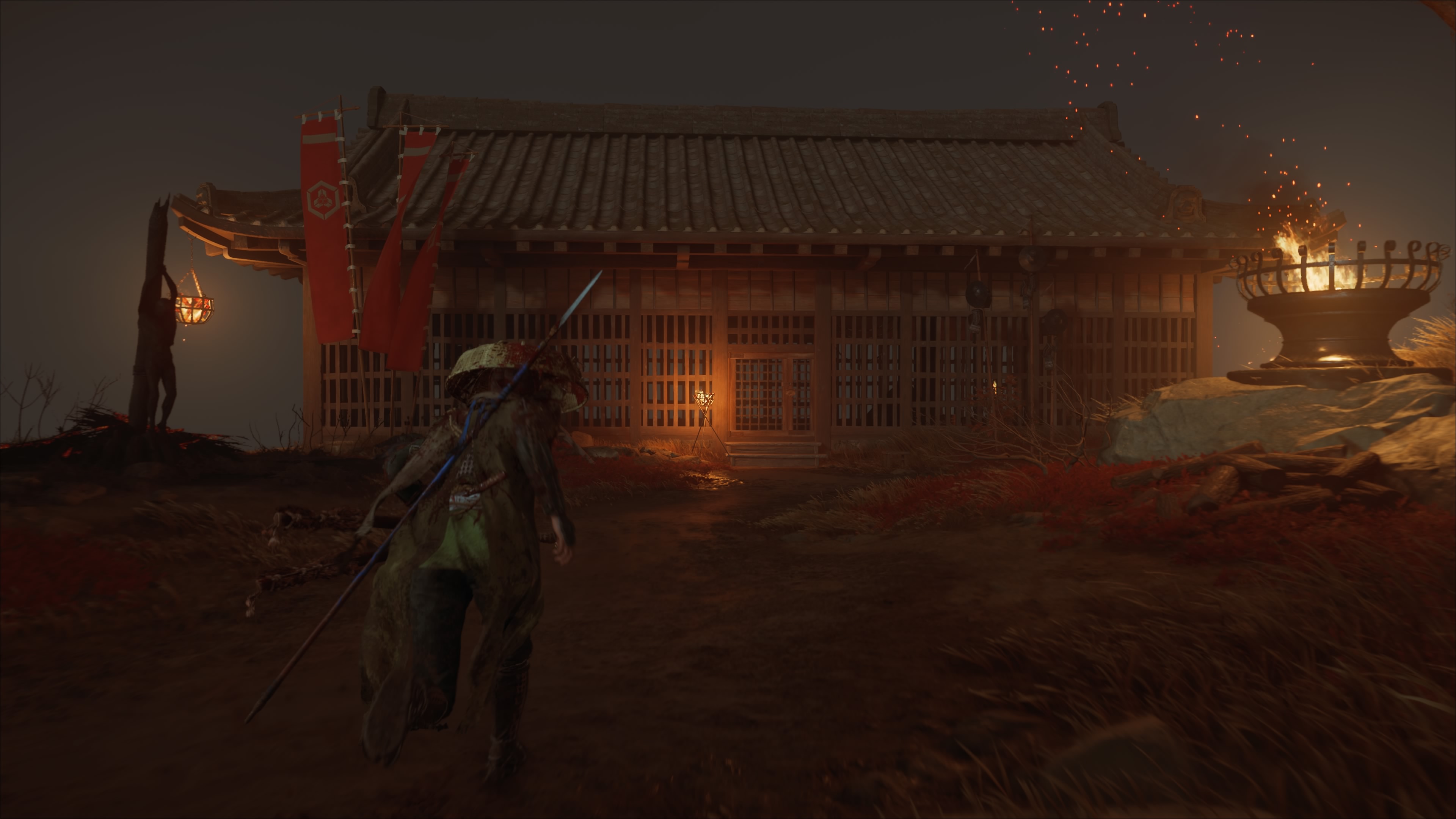 Ghost of Yotei - Brzuch bestii: Zamek Ishikari, Oni, muszkiet, Kanta, szarża konna