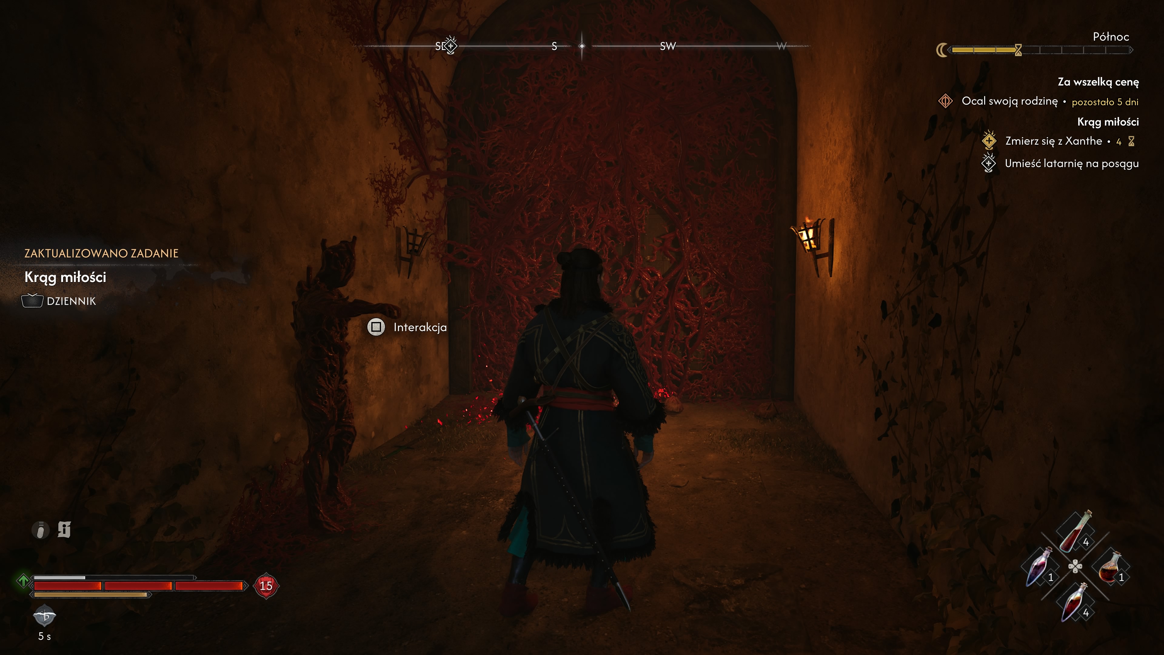 The Blood of Dawnwalker - Krąg Miłości: Xanthe, Leonard, Chariklea, latarnie, forteca, Iasmina