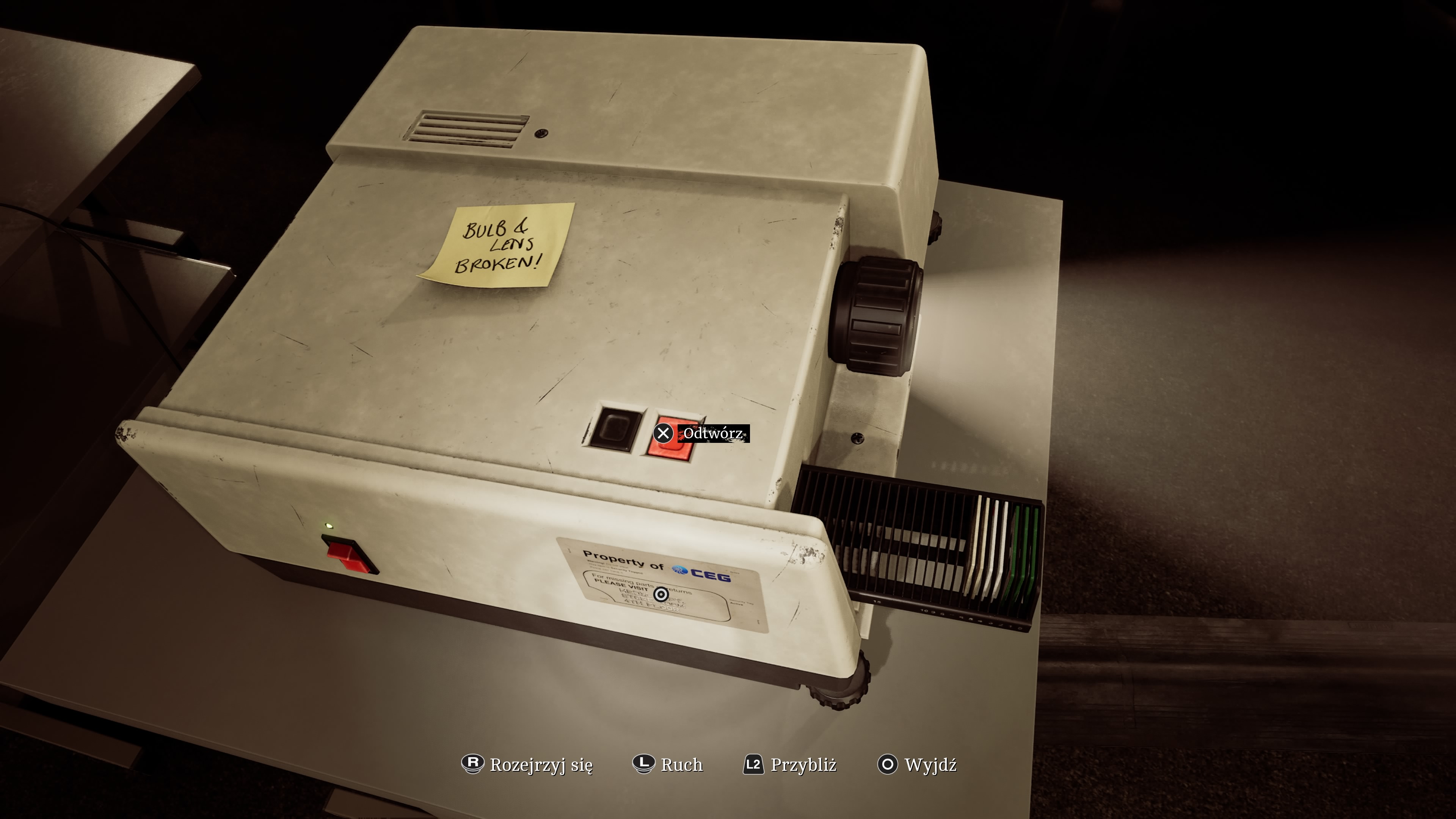 Silent Hill Townfall - Slajdy, kasety przy rzutniku: jak ustawić projektor?