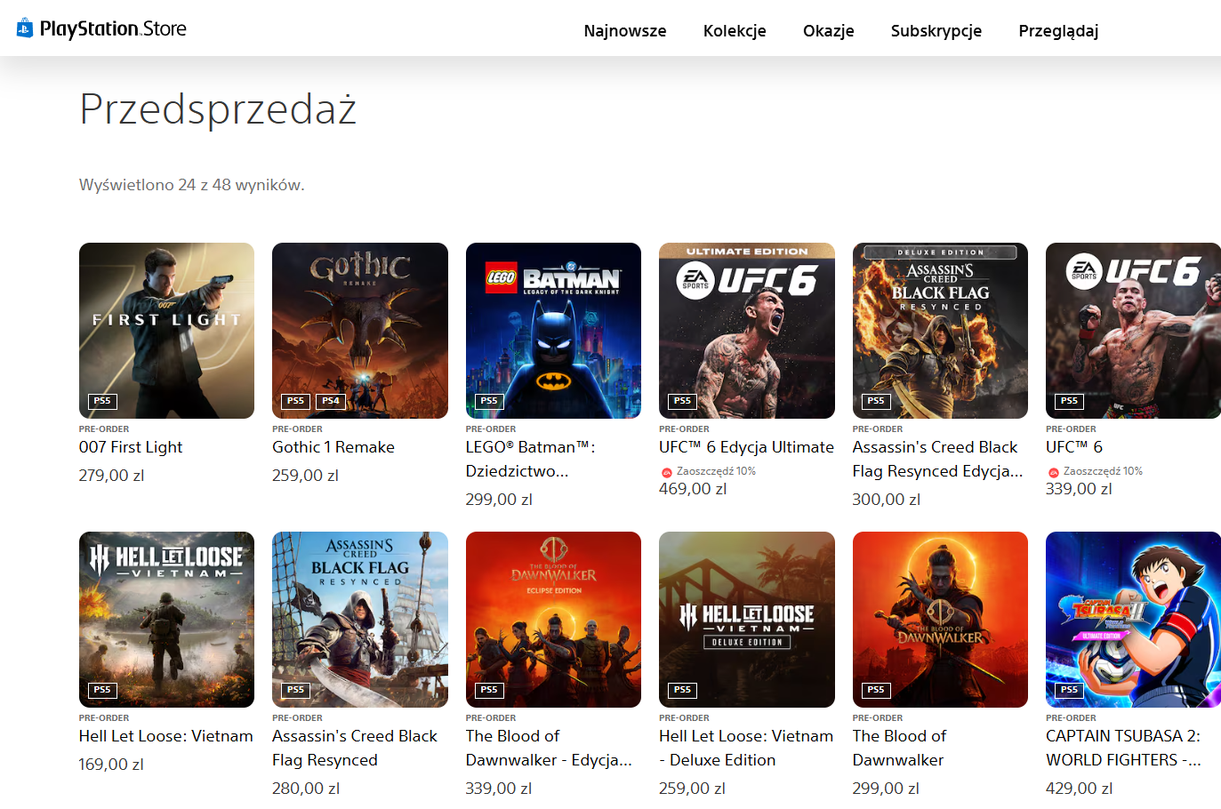 007 First Light - numer 1 przedsprzedaży w Polsce