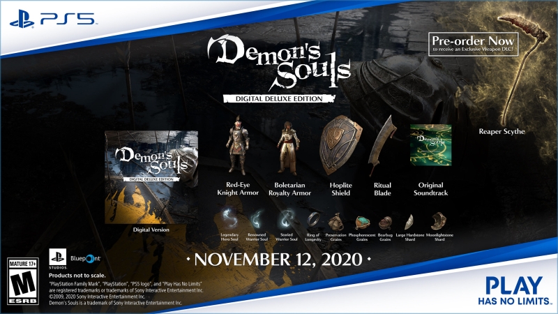 Demon&#039;s Souls Digital Deluxe Edition na PS5 ujawnione przez Sony. Cyfrowe dodatki w dużej cenie
