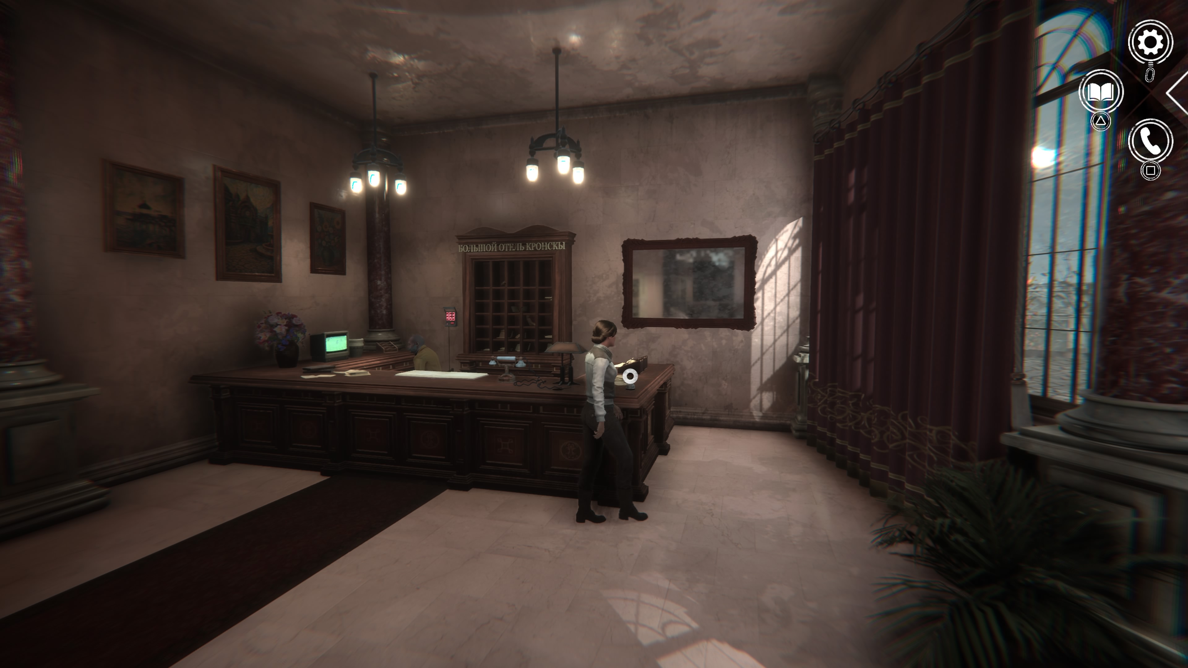 Syberia Remastered - Aralbad: zapomniane źródła, hotel, Feliks, klawiatura, spa, James, Helena, molo, drink