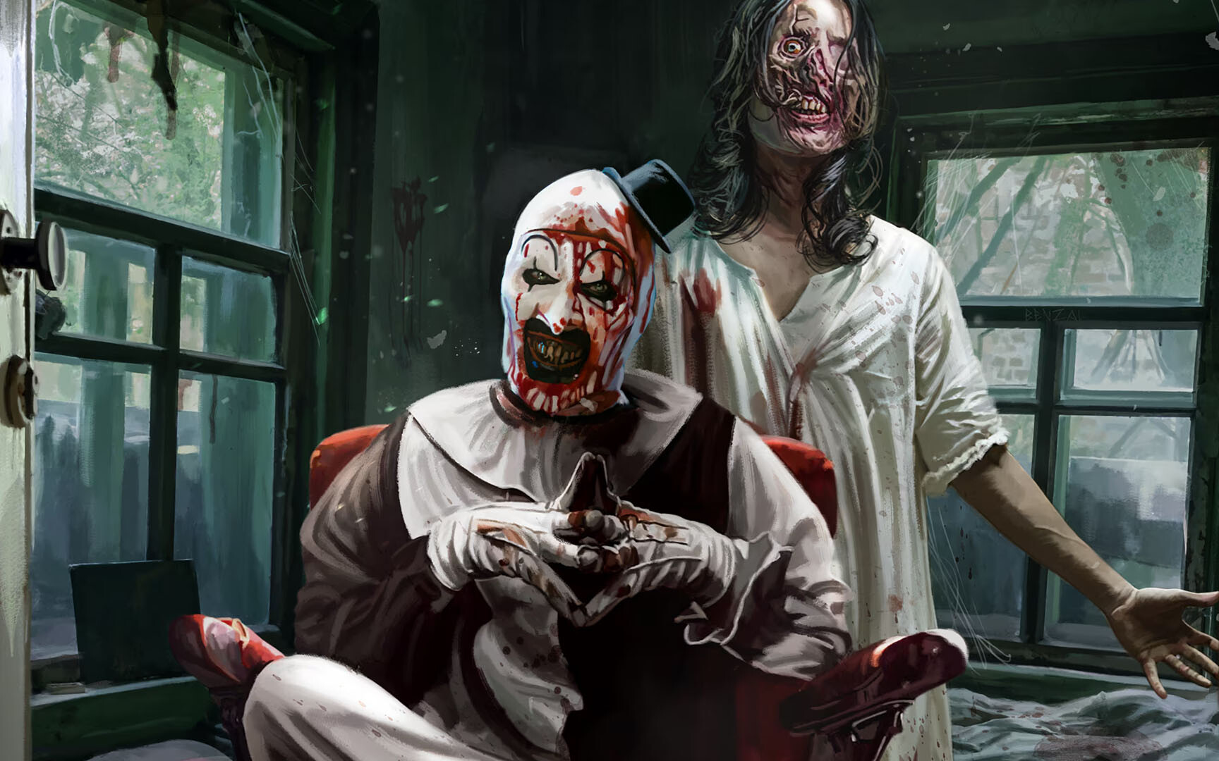 Terrifier: The ARTcade game keyart no logo