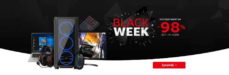 Przeceny laptopów i komputerów Morele Game X na Black Week