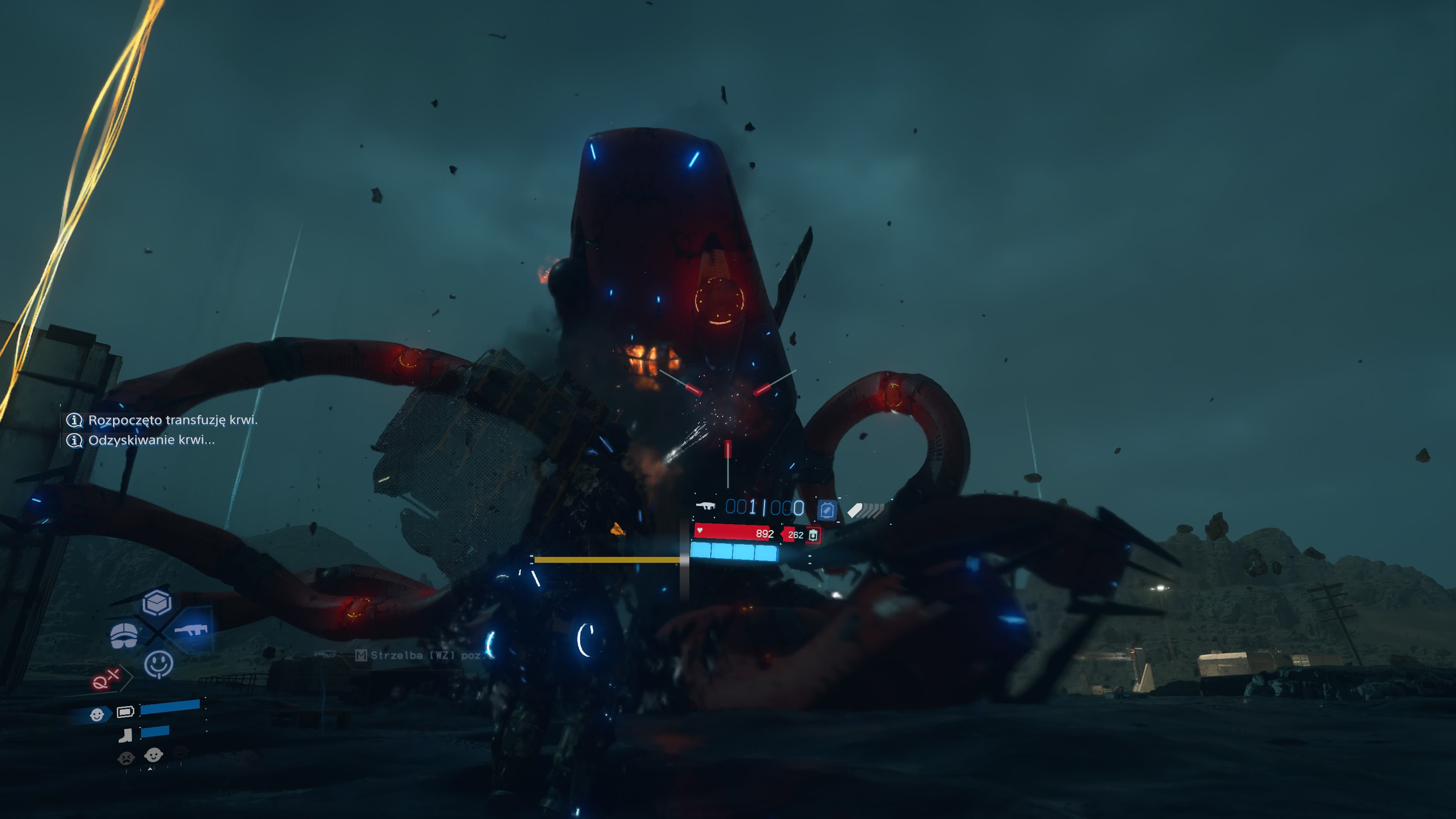 Death Stranding 2 - Zlecenie 12: Nietypowe prądy smolne przy F1, Ogromny mech