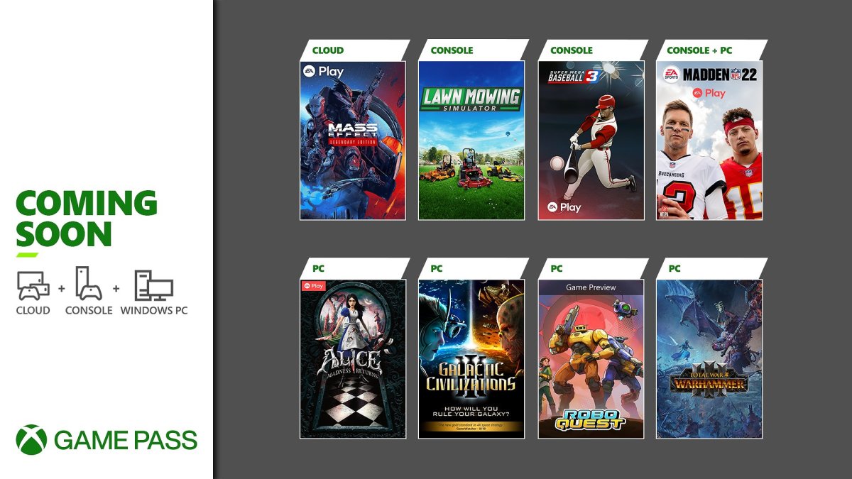 Xbox Game Pass - druga część luty 2022