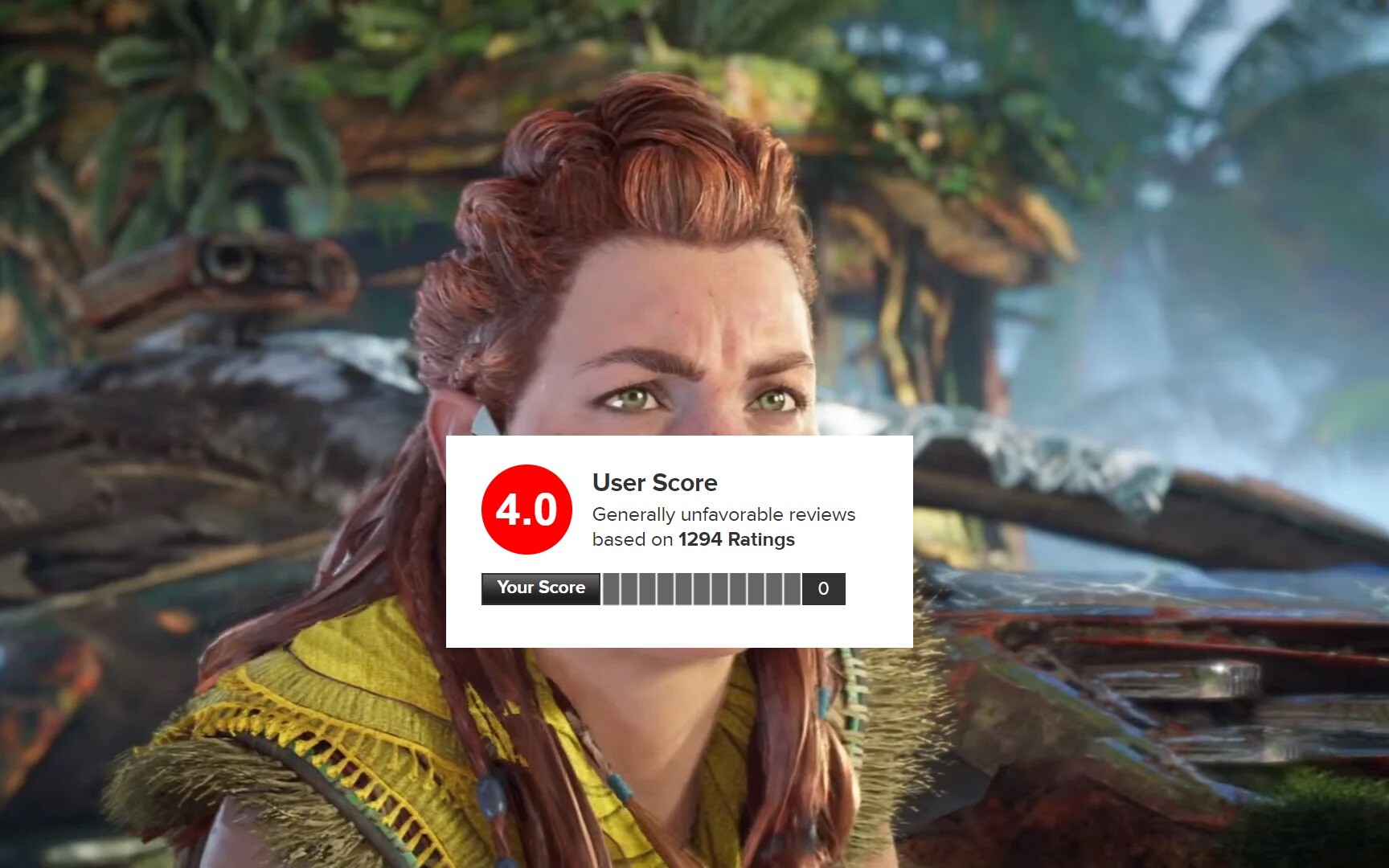 Metacritic responds to Horizon Forbidden West: Burning Shores user