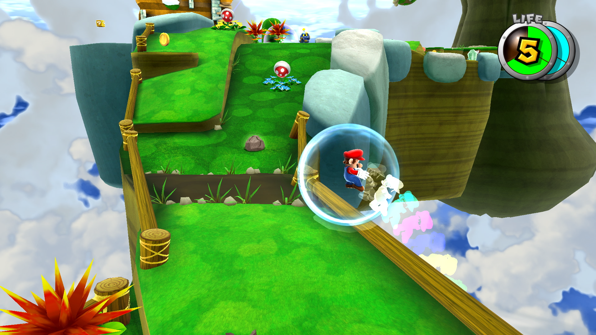 Super Mario Galaxy 1 i Super Mario Galaxy 2 - recenzja - Mario w bańce