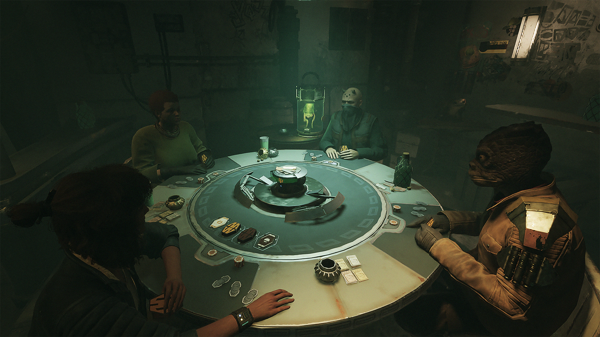 Star Wars: Outlaws – recenzja gry w wersji na Nintendo Switch 2 - spotkanie na szycie przy stole