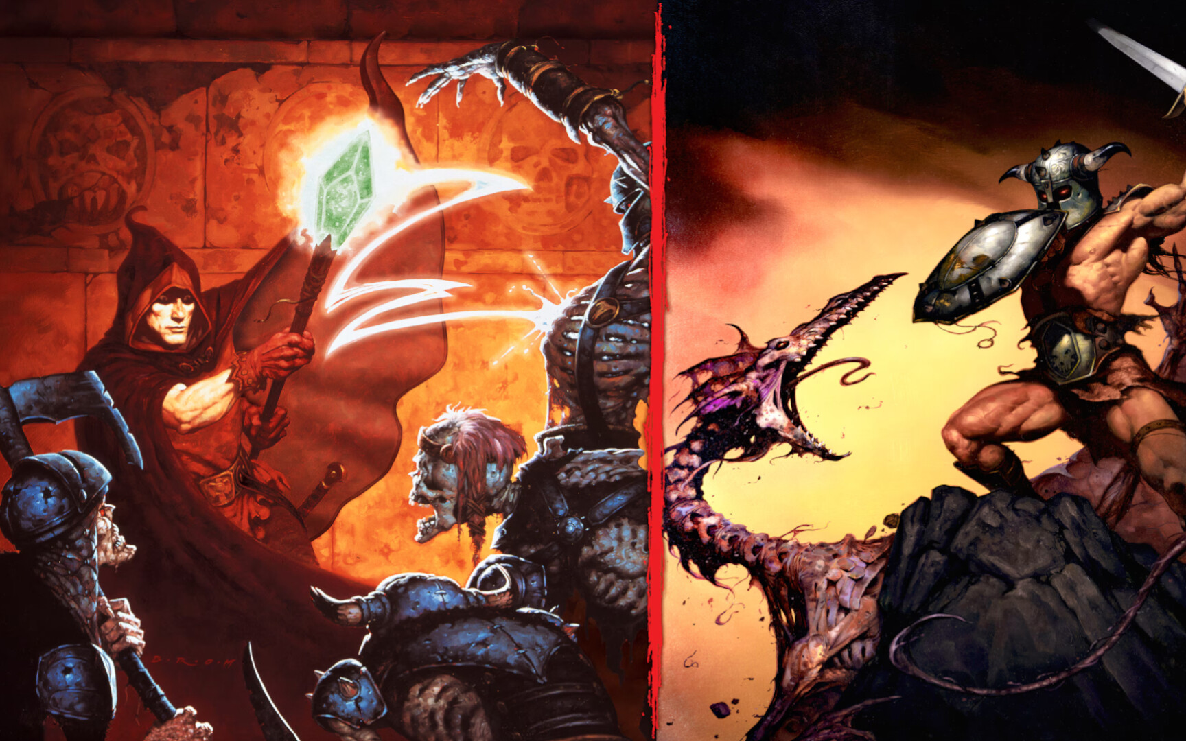 Heretic + Hexen key art no logo