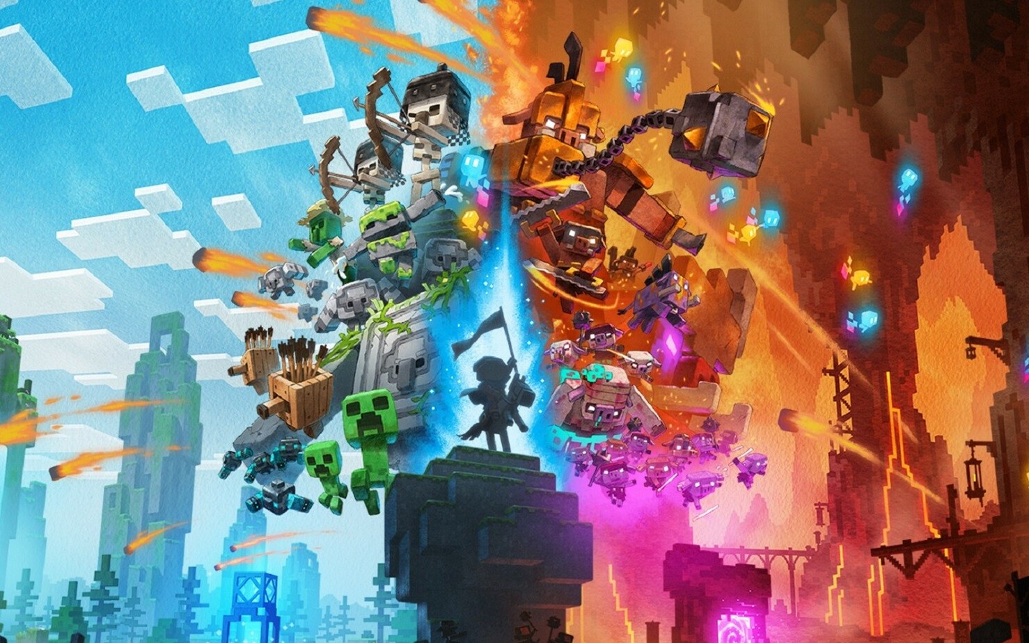 Minecraft Legends – Reseña y opiniones sobre el juego [Xbox, PC].  Antes de derrotar al jabalí, debes reunir al equipo.