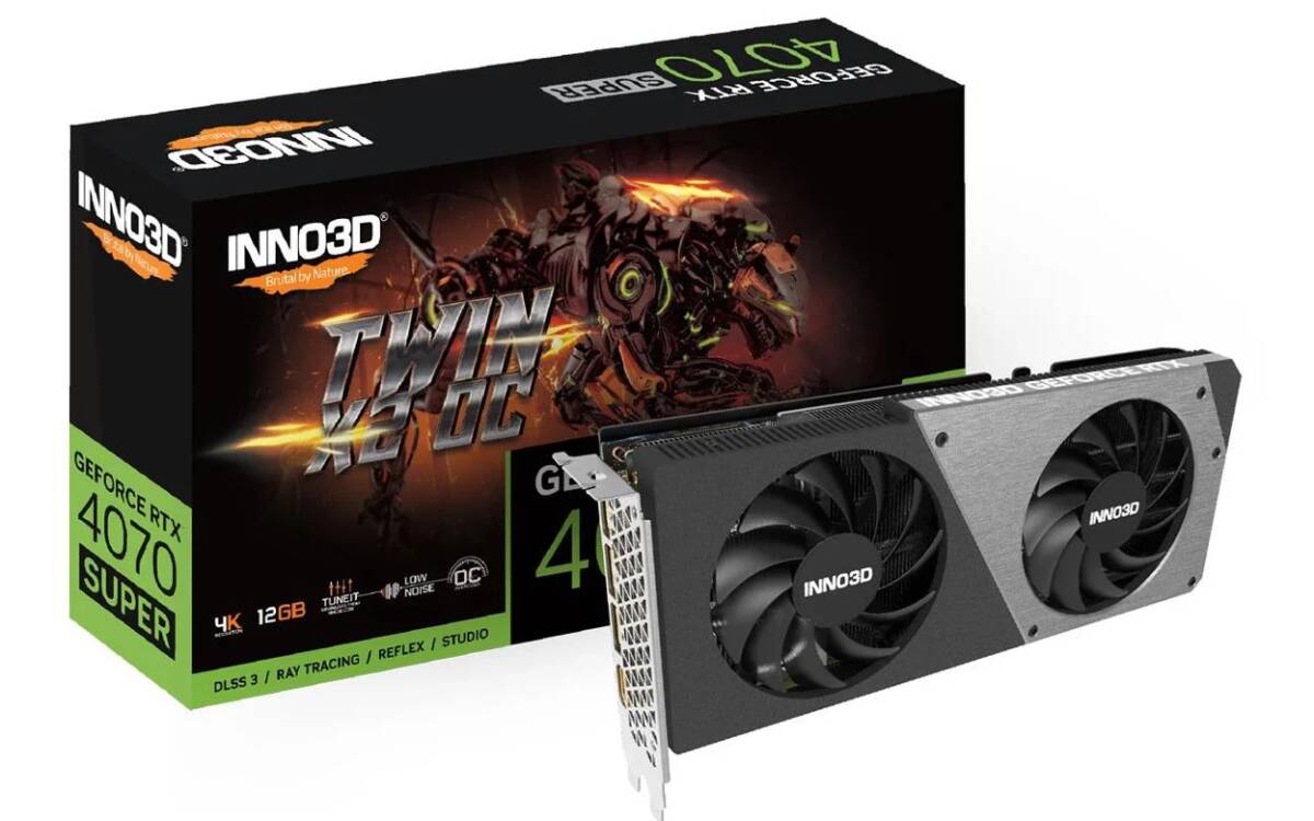 Promocja na kartę graficzną RTX 4070 Super Twin z 12 GB VRAM - za 2699 zł (rabat 200 zł)