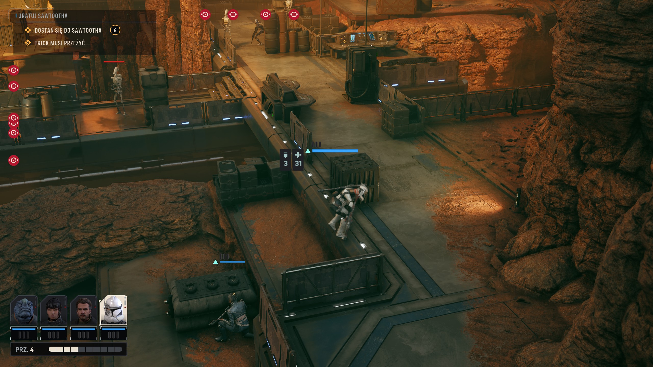 Star Wars Zero Company - Żaden klon nie zostaje w tyle: Sawtooth, Trick, 6 tur na ratunek celu