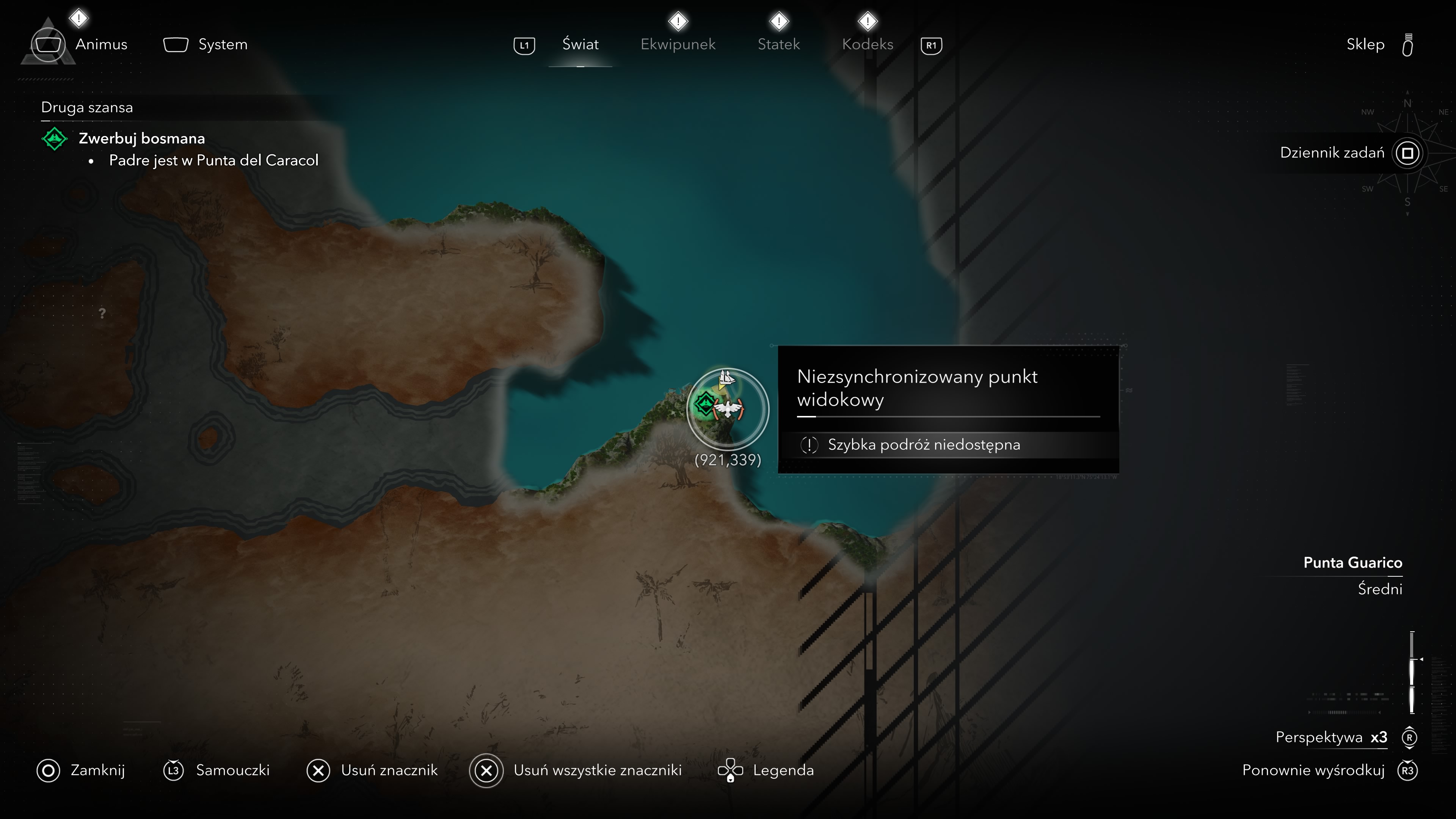 Assassin's Creed Black Flag Resynced - Wieże synchronizacyjne, punkty widokowe na Caracol