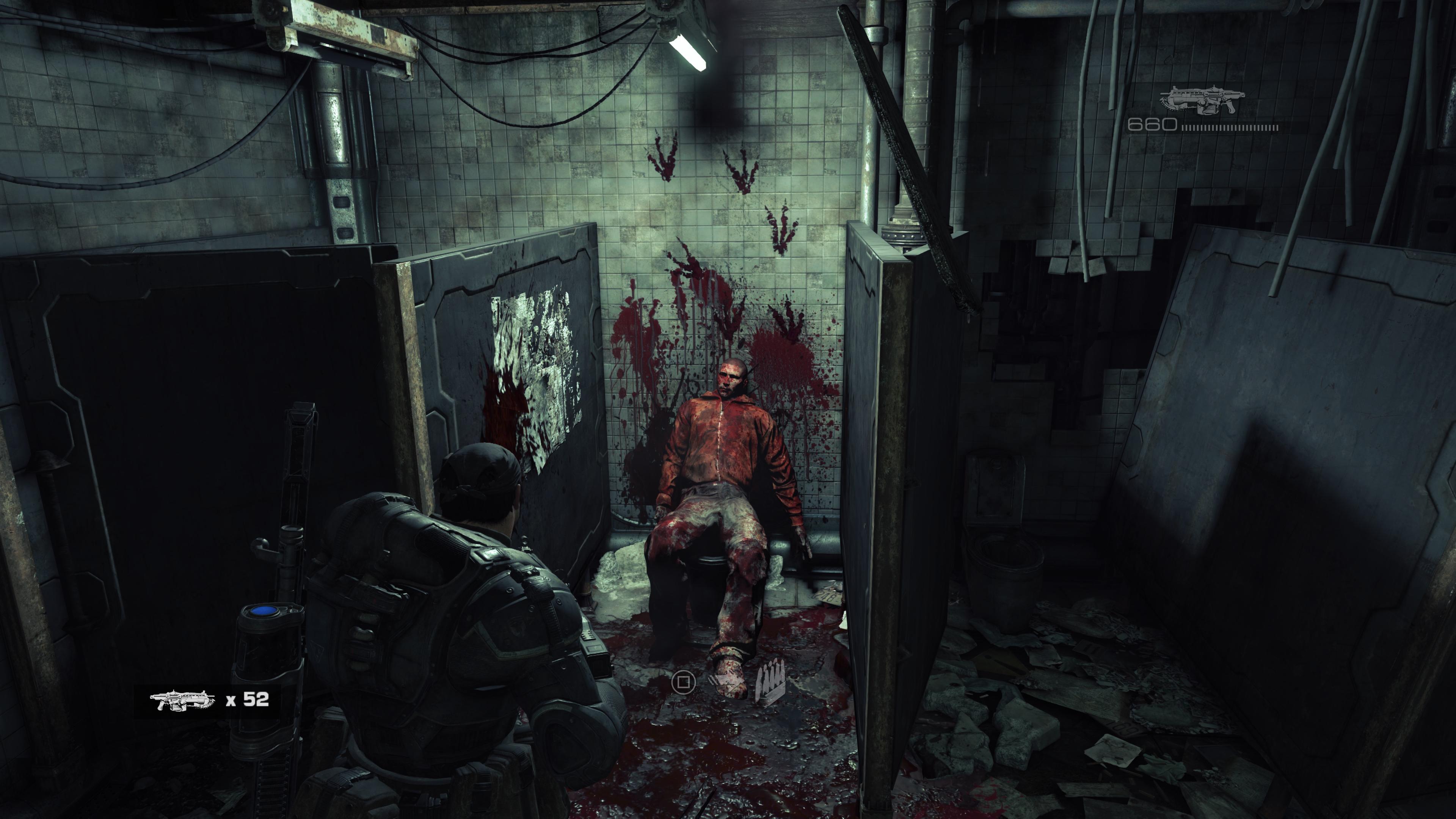 Gears of War: Reloaded - recenzja gry - PS5 - krwawa scena