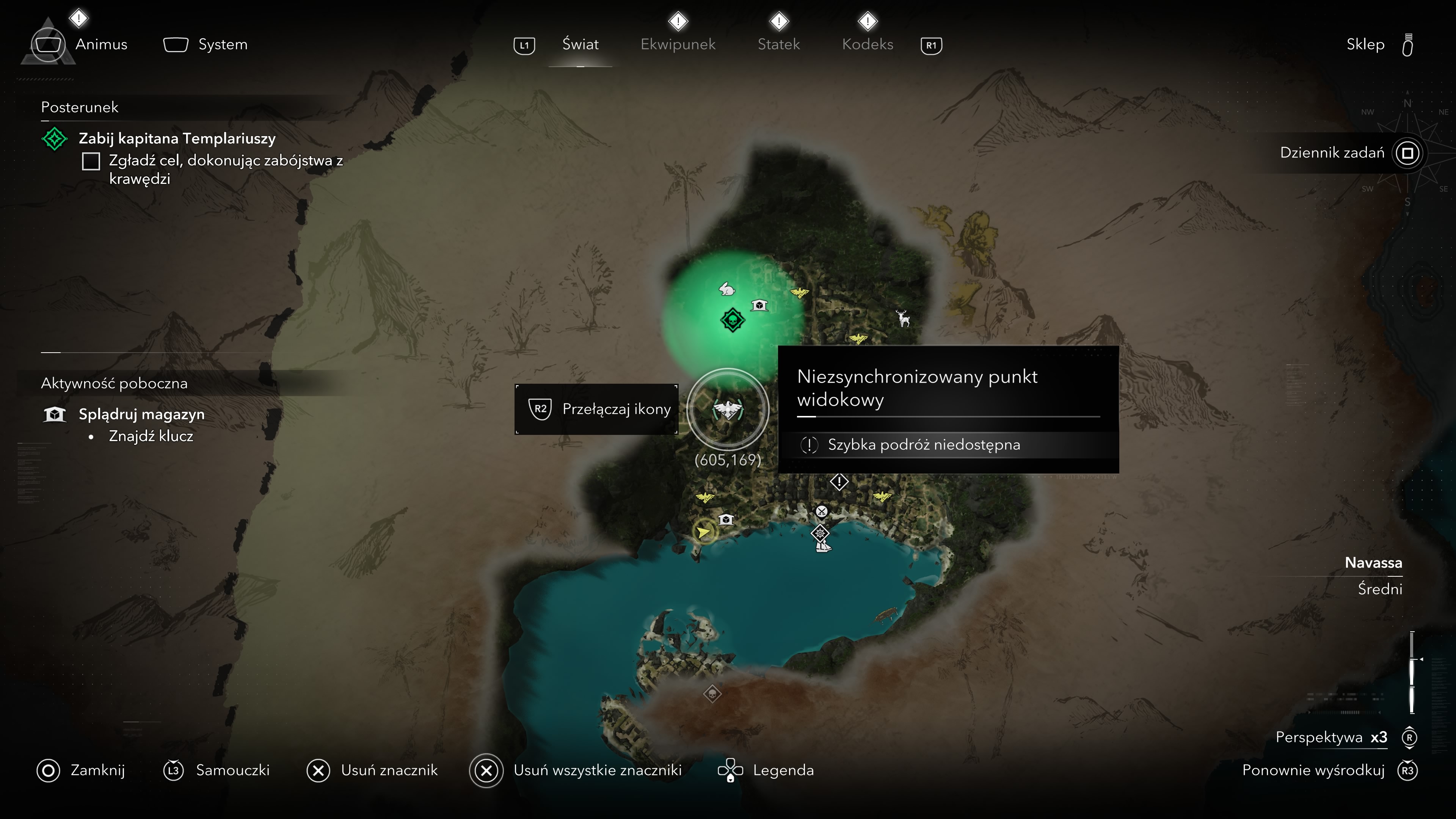 Assassin's Creed Black Flag Resynced - Wieże synchronizacyjne, punkty widokowe w Kingston