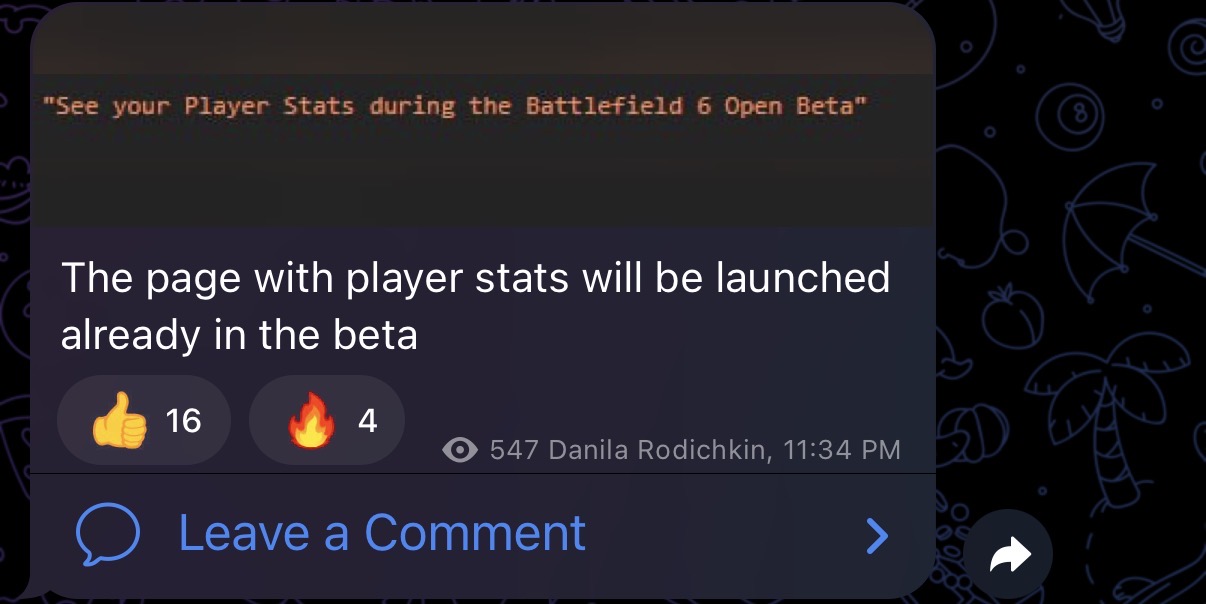 BF6 beta statystyki