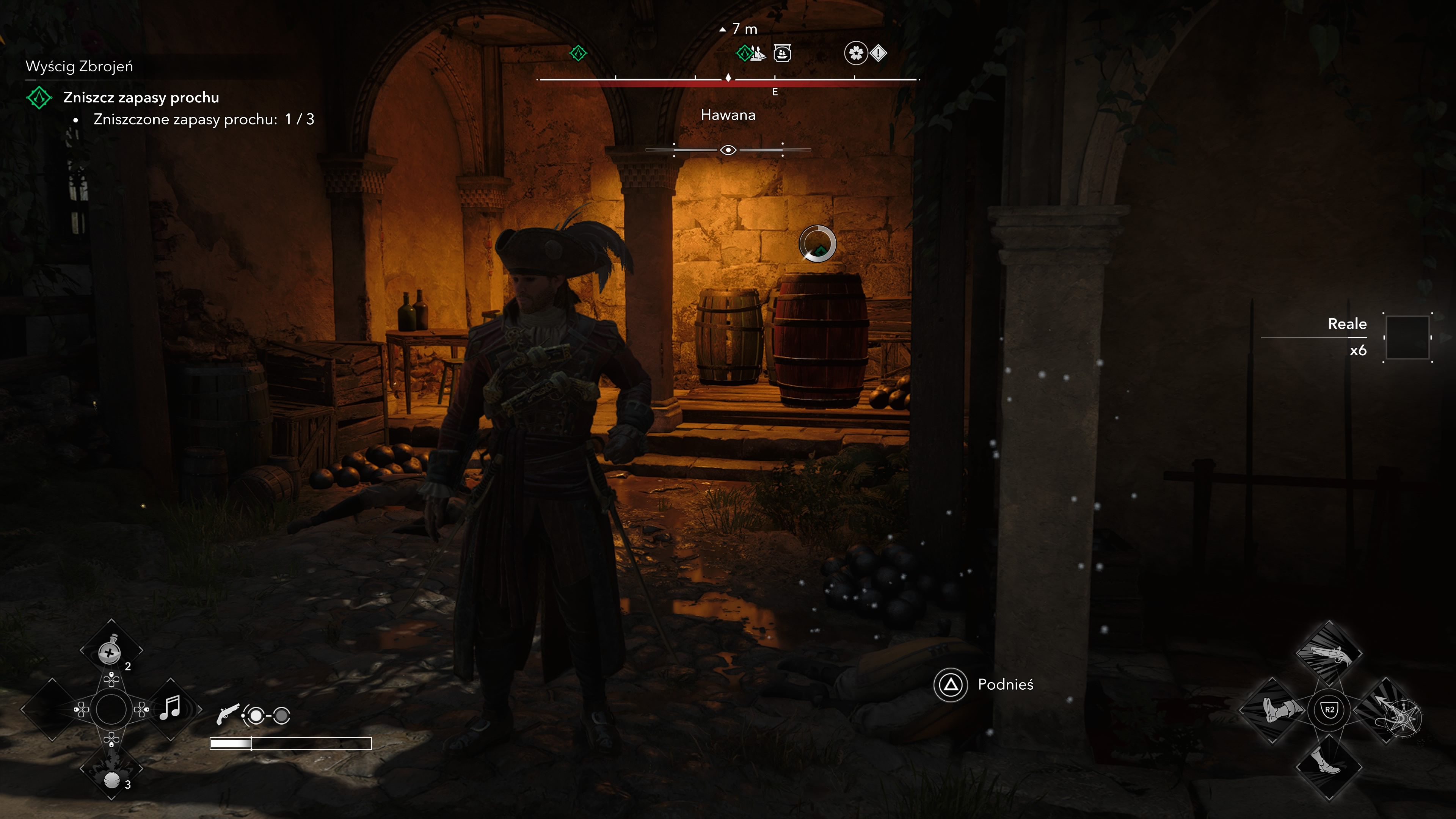Assassin's Creed Black Flag Resynced - Wyścig zbrojeń, Upadek Flinta: Hilary Flint, magazyny prochu