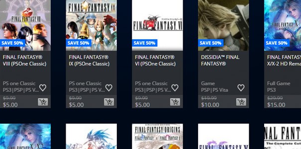 Promocja na gry Square Enix w amerykańskim PS Store