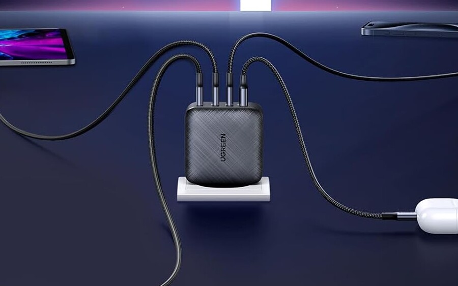 Porządna ładowarka UGREEN z 65W i 4 portami za jedyne 86 zł (rabat 38 zł)