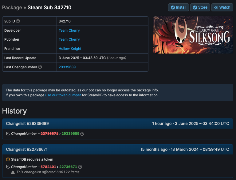 Hollow Knight: Silksong Steam aktualizacja #2