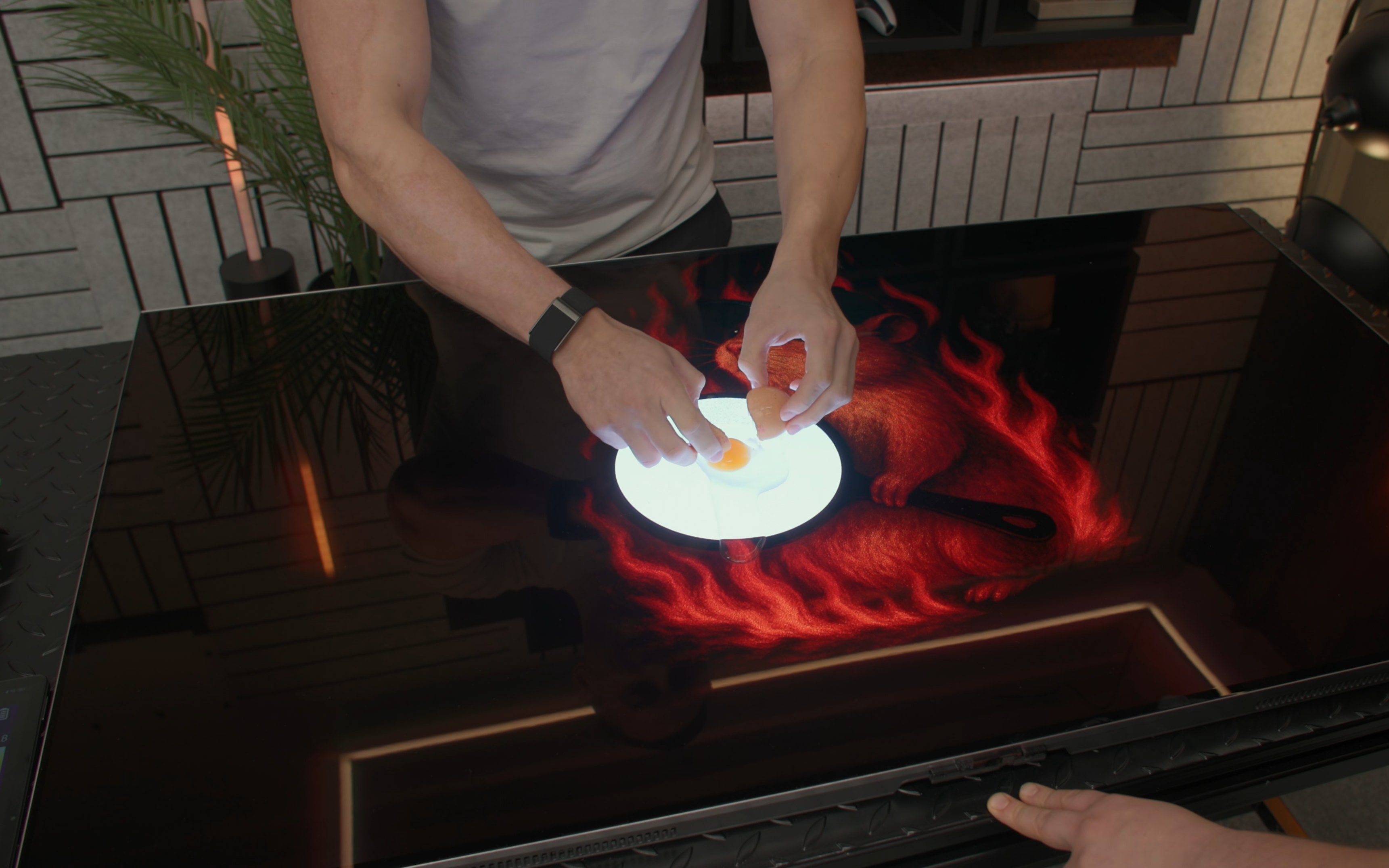 Ekran OLED gorący jak patelnia. Polska redakcja usmażyła jajko na telewizorze