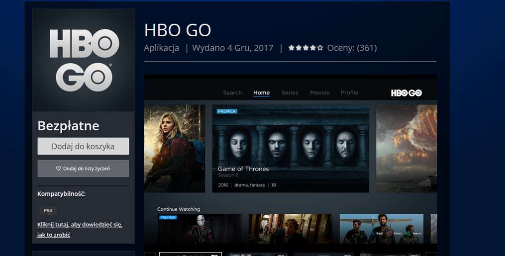 HBO Go wreszcie dostępne w polskim PS Store