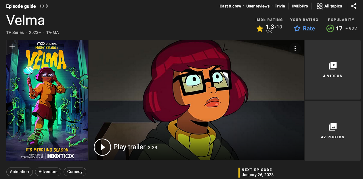 Velma IMDb