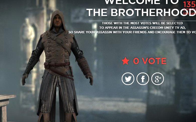 Stwórz skrytobójcę, który wystąpi w reklamie Assassin's Creed: Unity