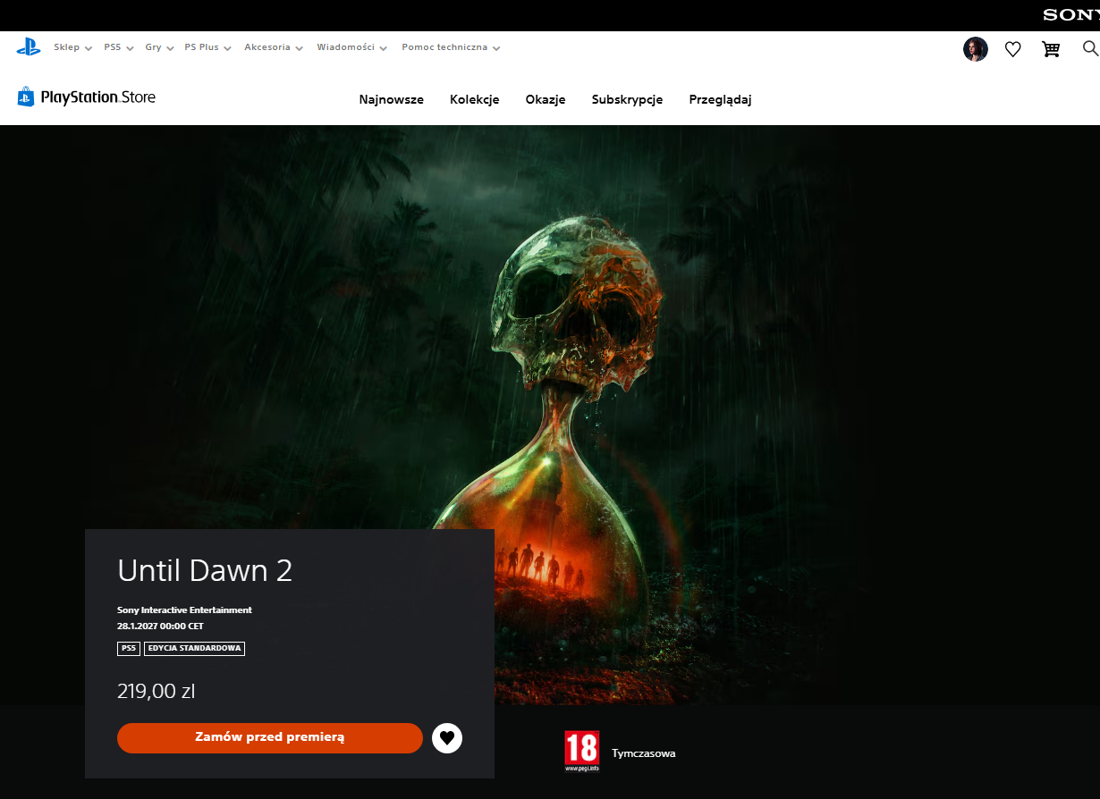 Ogromne, pozytywne zaskoczenie od Sony! Until Dawn 2 na PS5 w wyśmienitej cenie