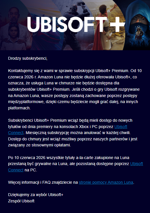 Ubisoft+ Amazon Luna