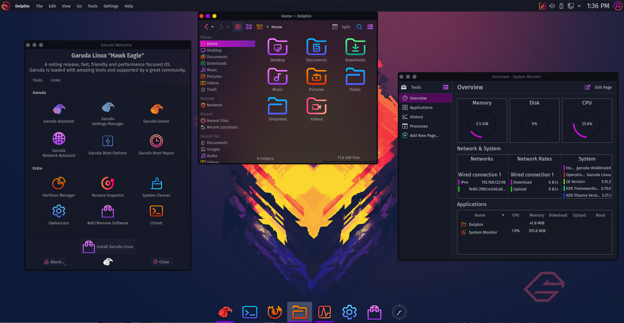 Linux_wyglad systemu